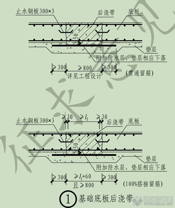 明确！底板止水钢板开口方向必须向上！